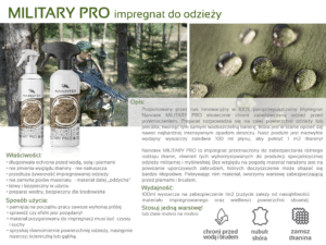 MILITARY PRO — działanie i sposób użycia