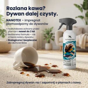 Ochrona dywanu przed rozlanymi płynami